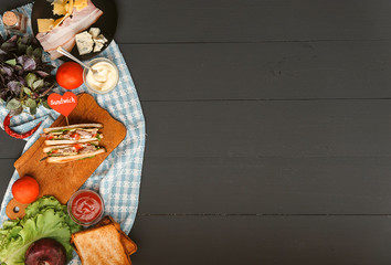 delicious and healthy home sandwich