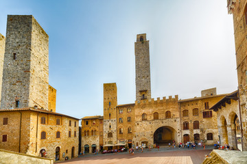 Obraz premium główny plac San Gimignano