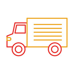 truck vehicle transport supermarket delivery icon vector illustration