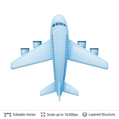 Airplane isolated on white.