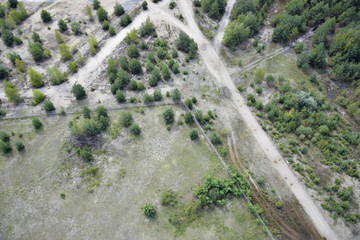 Landscape from bird's perspective