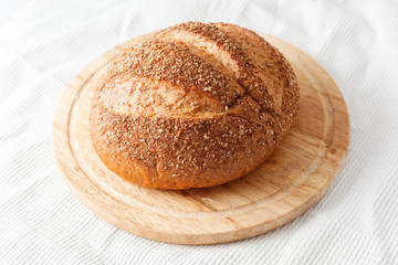 loaf of white bread on a table