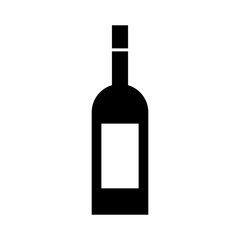wine bottle drink beverage market product vector illustration