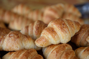 Golden brown croissant fresh bake