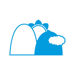 Sun mountains and cloud icon vector illustration graphic design