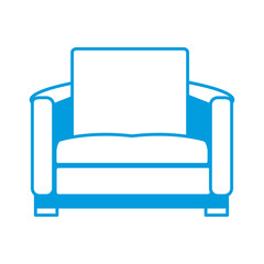 Comfortable couch isolated icon vector illustration graphic design