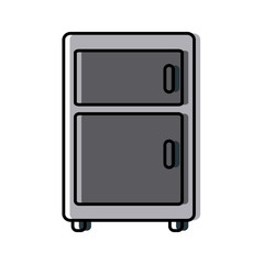 Fridge kitchen appliance icon vector illustration graphic design