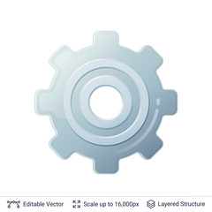 Gear icon isolated on white.