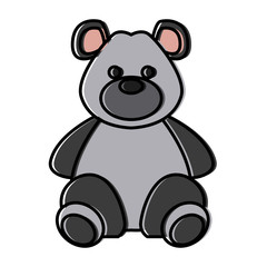 Obraz na płótnie Canvas Cute teddy bear icon vector illustration graphic design