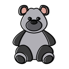 Cute teddy bear icon vector illustration graphic design