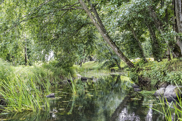 she views with beautiful natural water storage facilities and forests
