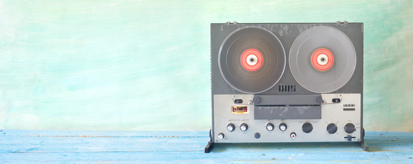 old reel to reel tape recorder, good copy space