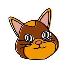 Cat pet cartoon icon vector illustration graphic design