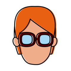 Woman with glasses icon vector illustration graphic design