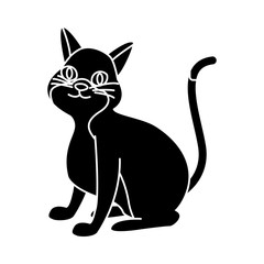 Cat pet cartoon icon vector illustration graphic design