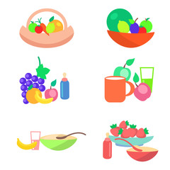 Kids Healthy Ration Flat Vector Concept