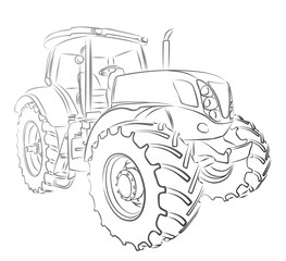 Tractor Sketch. 