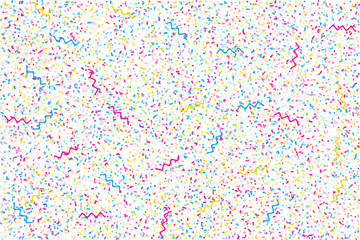 Abstract multicolored background. A lot of small falling confetti. Confetti around the screen © ApoevArt
