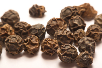 Black pepper  isolated on white background