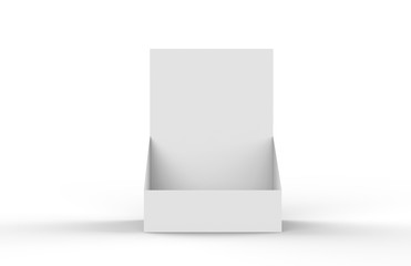 Holder For Magazines, Newspaper, Books, Leaflet, Brochure, Document Holder Mock Up Template on isolated White Background, 3D Illustration