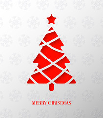 Paper cut Christmas tree. - 170590187