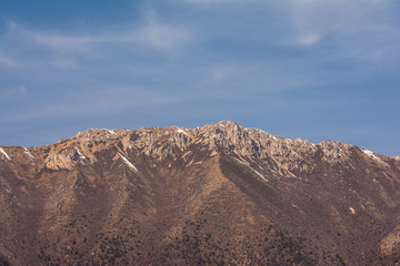 Sand mountains against the sky