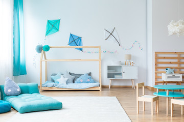 Colorful kids bedroom with kites