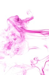 Obraz na płótnie Canvas Purple smoke on a white background,Pink smoke on white background,Abstract smoke background
