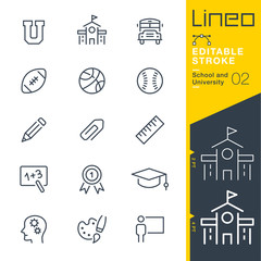 Lineo Editable Stroke - School and University line icons
Vector Icons - Adjust stroke weight - Expand to any size - Change to any colour