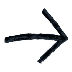 Arrow Sign Sketch Brush Stroke