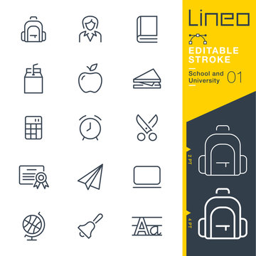 Lineo Editable Stroke - School and University line icons
Vector Icons - Adjust stroke weight - Expand to any size - Change to any colour