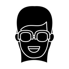 Woman with glasses icon vector illustration graphic design