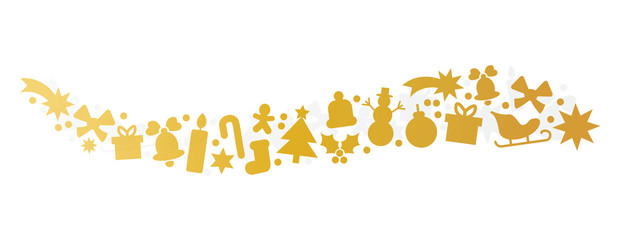 Goldene Weihnachten Icons
