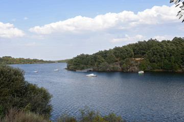 Fototapeta na wymiar Valparaiso Dam near Cional, Zamora province, Spain