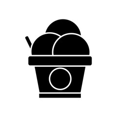Obraz na płótnie Canvas Delicious ice cream icon vector illustration graphic design