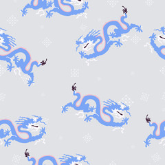 Fototapeta premium Oriental Dragon Pattern