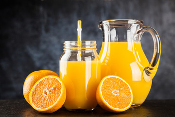 Jar of orange juice
