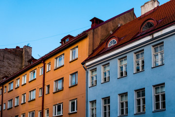 Fototapeta premium antique building view in Old Town Tallinn, Estonia