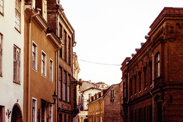 Fototapeta na wymiar antique building view in Old Town Tallinn, Estonia