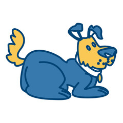 Dog pet cartoon icon vector illustration graphic design