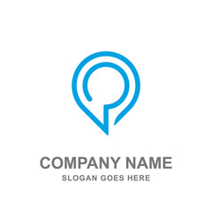 Obraz premium Location Map GPS Navigation Technology Logo Vector Illustration
