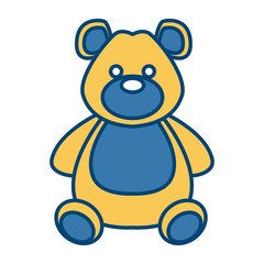Cute teddy bear icon vector illustration graphic design