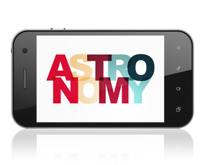 Science concept: Smartphone with Astronomy on  display