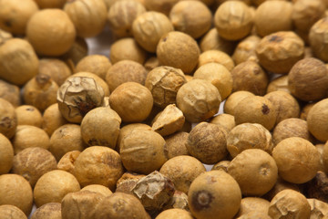 Close up  of white pepper  a background.
