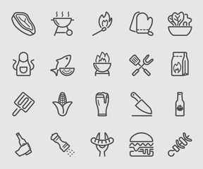 Barbecue line icon