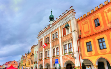 Fototapeta na wymiar The town hall of Telc, Czech Republic