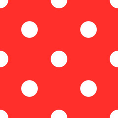 red polka dot background seamless pattern
