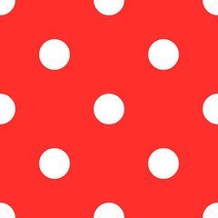 red polka dot background seamless pattern