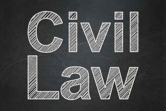 Law concept: Civil Law on chalkboard background