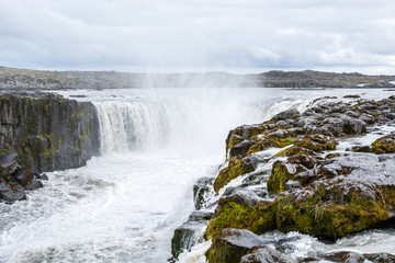 Spectacular Selfoss waterfall in Iceland in summer
